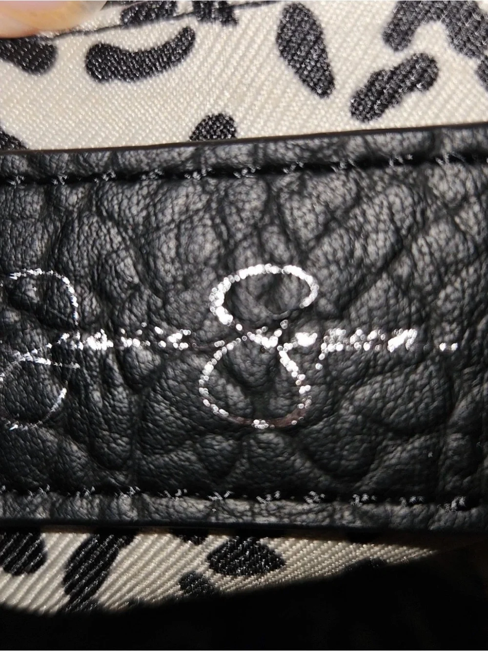Jessica Simpson Black Multi Tapestry Tote with Crossbody Strap